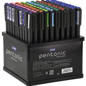 Ручка шариковая Linc "Pentpnic Silver", ассорти 6 цветов, 1,0 мм