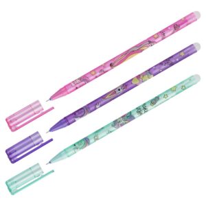 Ручка гелевая стираемая Meshu "Flying unicorn" синяя, 0,5 мм, корпус ассорти