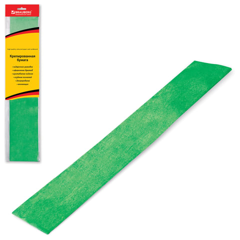 Бумага крепированная Brauberg 50*100 см, 50 г/м2, растяжение 35%, металлик, зеленая — изображение 3