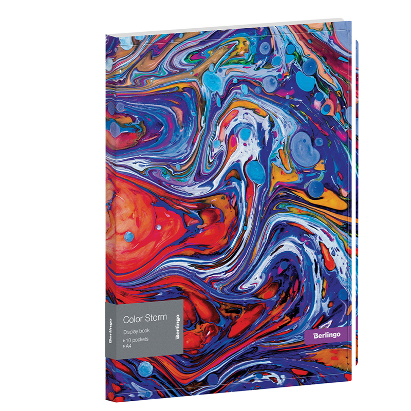 Папка 10 вкладышей 17 мм, Berlingo "Color Storm", рисунок, 0,6 мм, внутренний карман — изображение 7