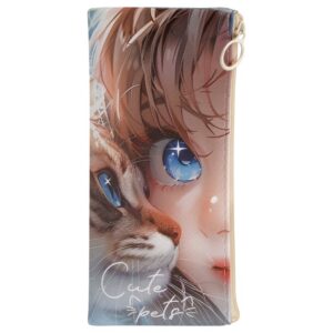 Пенал 1 отделение Meshu "Cute pets", 200*100 мм, искусственная кожа
