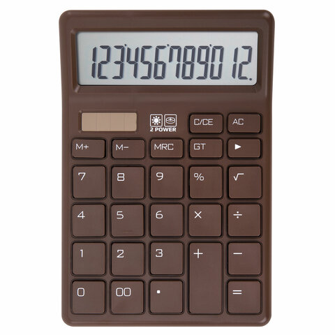 Калькулятор настольный Brauberg CH-12-BR (153*103 мм),12 разрядов, двойное питание, коричневый