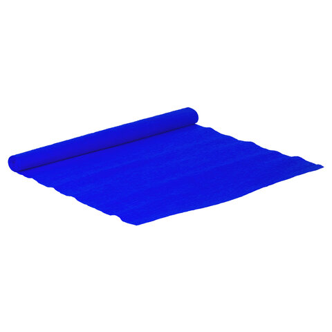 Бумага крепированная Brauberg 50*250 см, 32 г/м2, растяжение 45%, синяя, в рулоне — изображение 4