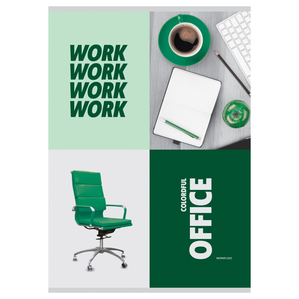 Тетрадь 80 л., А4, клетка, скрепка BG "Office" — изображение 4