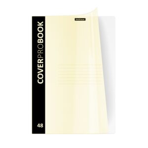 Тетрадь 48 л., А4, клетка, скрепка Erich Krause "CoverProBook Pastel", желтая, пластиковая обложка