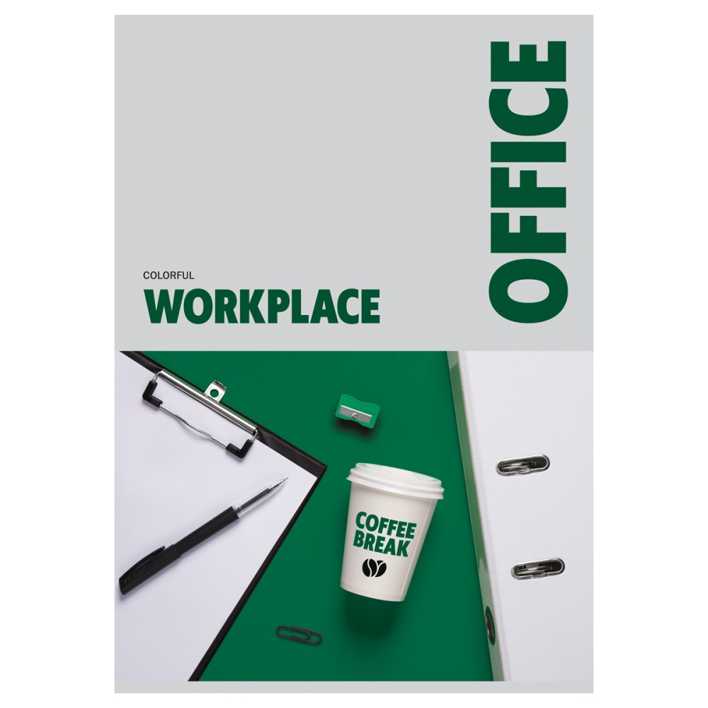 Тетрадь 80 л., А4, клетка, скрепка BG "Office" — изображение 5