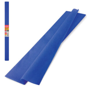 Бумага крепированная Brauberg 50*250 см, 32 г/м2, растяжение 45%, синяя, в рулоне
