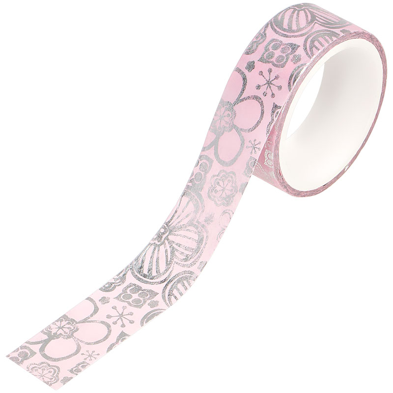 Клейкая лента декоративная Meshu "Pink elegance", 1,5 см*3м