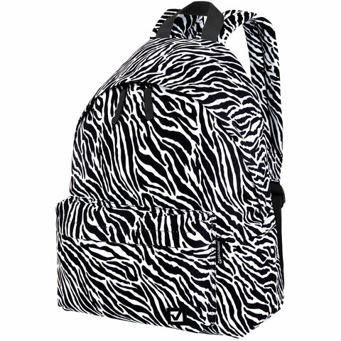 Рюкзак ArtSpace Classic "Zebra", 45*30*16 см 2 отделения, 2 кармана, PU покрытие, уплотн. спин — изображение 5