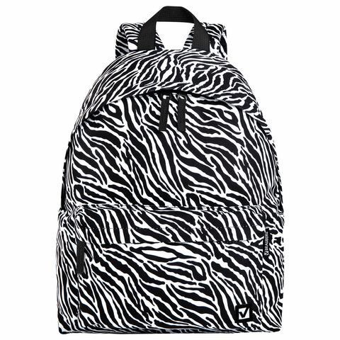 Рюкзак ArtSpace Classic "Zebra", 45*30*16 см 2 отделения, 2 кармана, PU покрытие, уплотн. спин