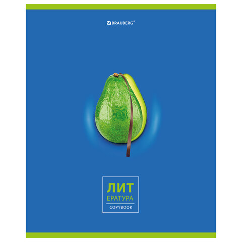 Тетрадь предметная 48л. Brauberg "Avocado" - Литература, глянцевый лак