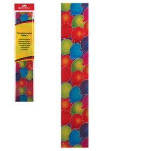 Бумага крепированная Brauberg 50*200 см, 22 г/м2, растяжение 25%, шарики